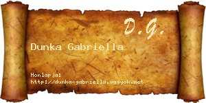 Dunka Gabriella névjegykártya