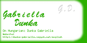 gabriella dunka business card